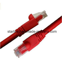 CAT6A Snagless Unshielded Cable de conexión de red UTP 10 Gigabit Red